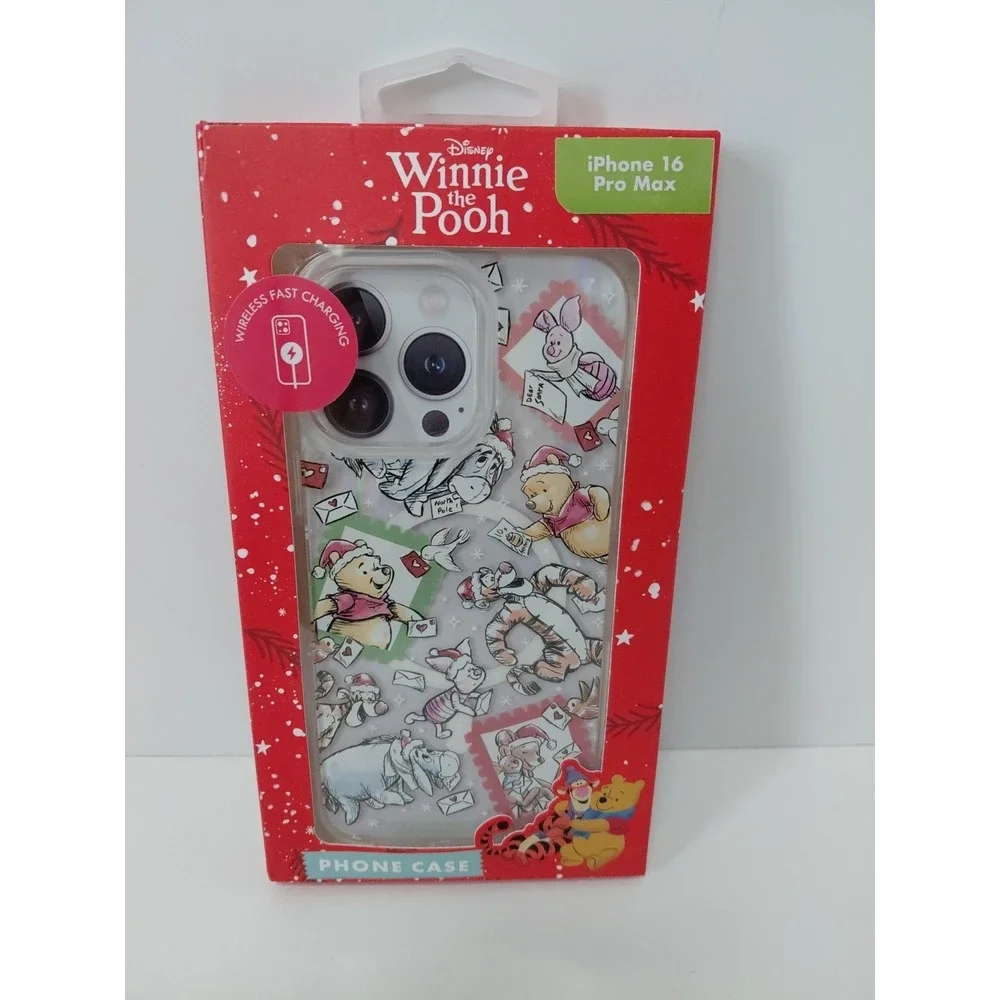 Disney Winnie the Pooh Tigger Eeyore Piglet iPhone 16 Pro Max Xmas Phone Case